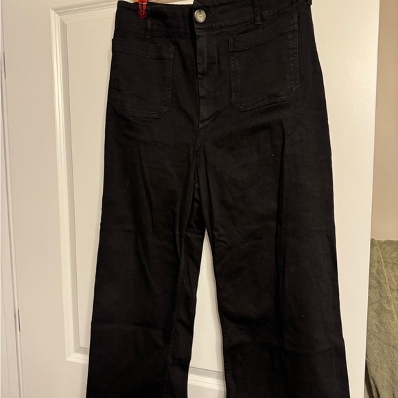 The Colette Cropped High-Rise Wide-Leg Jeans by Maeve - Picture 2 of 5